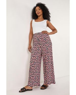 Roman Petite Floral Crinkle Trouser - Pink