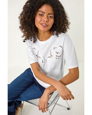 D.u.s.k Floral Cut Out T-Shirt - White