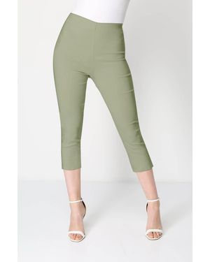 Roman Cropped Stretch Trouser - Green