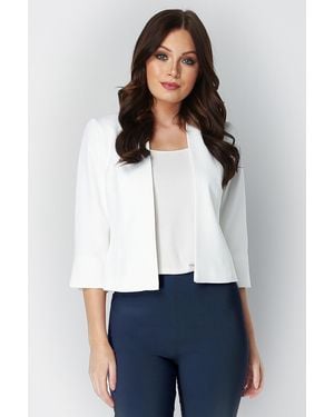 Roman 3/4 Sleeve Rochette Jacket - White
