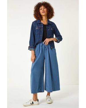 Roman Baby Corduroy Wide Leg Culotte - Blue