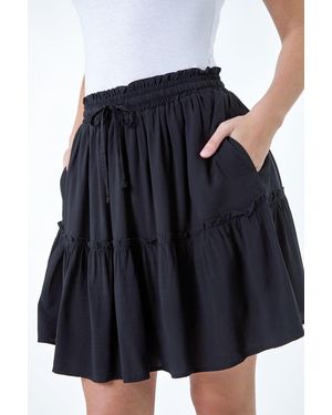 D.u.s.k Tiered Tie Detail Pocket Mini Skirt - Blue