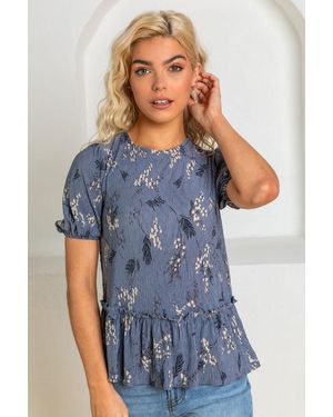 D.u.s.k Floral Tiered Top - Blue