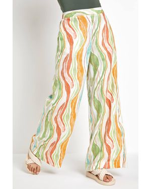 D.u.s.k Retro Wave Wide Leg Trouser - White