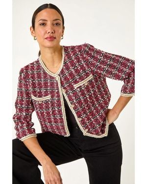 Roman Textured Check Pocket Jacket