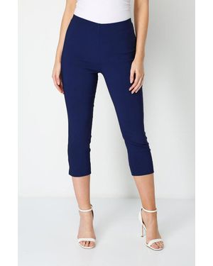 Roman Cropped Stretch Trouser - Blue