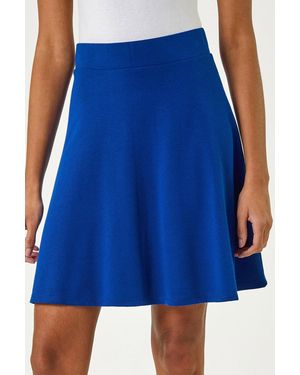 Roman Pull On Stretch Skater Skirt - Blue
