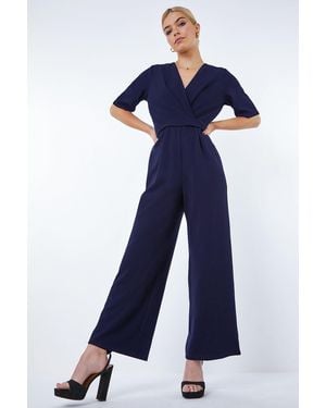 D.u.s.k Gathered Wrap Stretch Jumpsuit - Blue