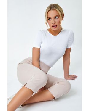 Roman Petite Cropped Stretch Trousers - White