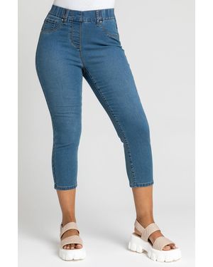Roman Petite Stretch Crop Jegging - Blue