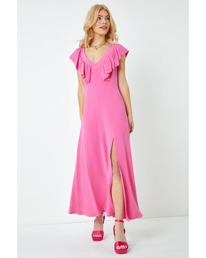 D.u.s.k Ruffle Detail Midi Dress - Pink