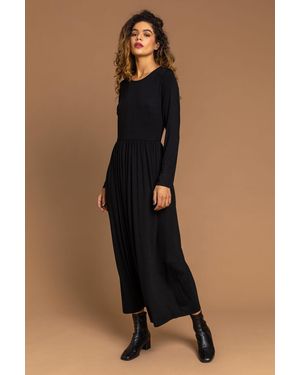 Roman Long Sleeve Jersey Maxi Dress - Black