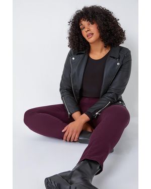 Roman Curve Stretch Denim Elastic Waist Jegging - Multicolour