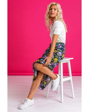 D.u.s.k Floral Print Jersey Skirt - Multicolour