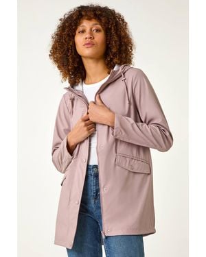 Roman Rain Resistant Hooded Jacket - Pink