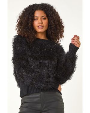 D.u.s.k Fluffy Knit Jumper - Black