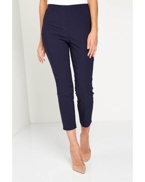 Roman 3/4 Length Stretch Elastic Waist Trouser - Blue