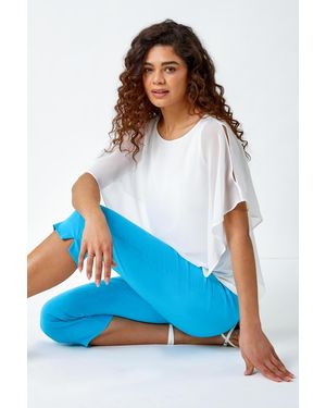 Roman Cropped Stretch Trouser - White