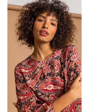 D.u.s.k Paisley Print Tiered Top