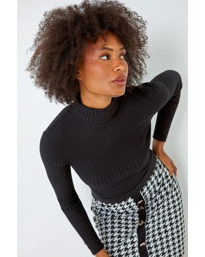 D.u.s.k Ribbed Turtle Neck Jumper - Black