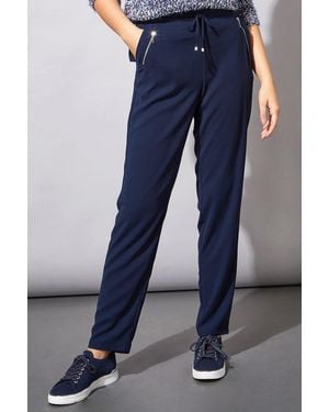 Roman Long 31 Inch Elastic Waist Tie Front Jogger - Blue