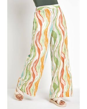 D.u.s.k Retro Wave Wide Leg Trouser - White