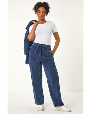 Roman Petite Corduroy Stretch Trousers - Blue