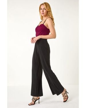 D.u.s.k Fashion Sweetheart Lace Stretch Jumpsuit - Multicolour