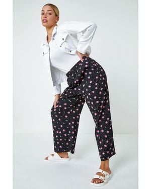 D.u.s.k Ditsy Floral Print Stretch Culottes - Blue