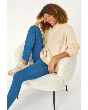 Roman Shape Enhancing Stretch Jeggings - Blue