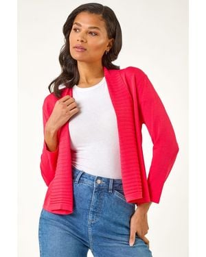Roman Ribbed Detail Shrug - Red