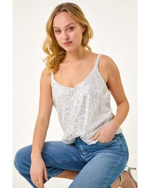 D.u.s.k Embellished Sequin Cami Top - Pink