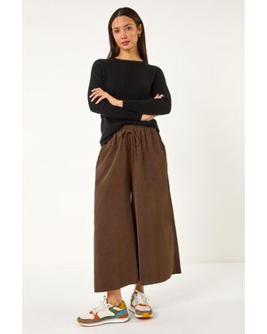 Roman Baby Corduroy Wide Leg Culotte - Natural