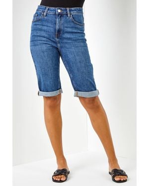 Roman Essential Stretch Knee Length Shorts - Blue