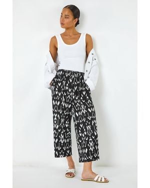 Roman Petite Aztec Print Stretch Trouser - White