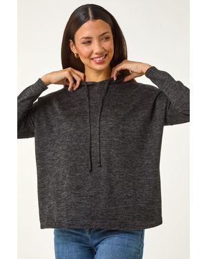 Roman Soft Touch Drawstring Hoodie - Black