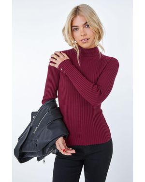 D.u.s.k Ribbed Turtle Neck Jumper - Red