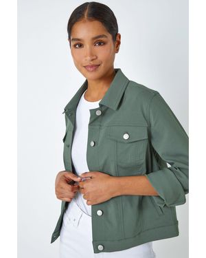 Roman Stretch Pocket Detail Jacket - Green