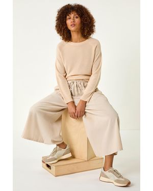 Roman Baby Corduroy Wide Leg Culotte - Natural