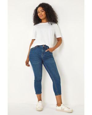 Roman Petite Slim Crop Stretch Jeans - Blue
