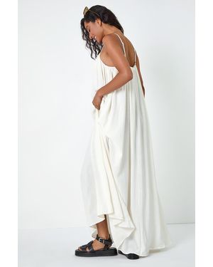 D.u.s.k Woven Strappy Maxi Dress - White