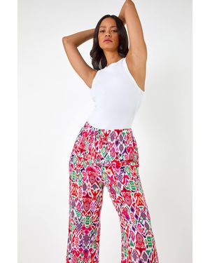 D.u.s.k Zig Zag Wide Leg Trousers - Red