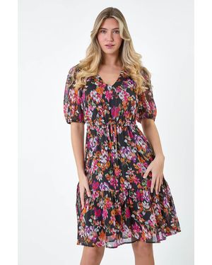 D.u.s.k Floral Tiered Smock Dress