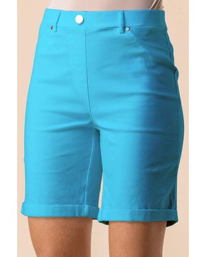Roman Turn Up Stretch Shorts - Blue