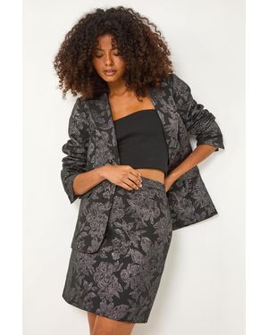 D.u.s.k Jacquard Print Pencil Skirt - Black