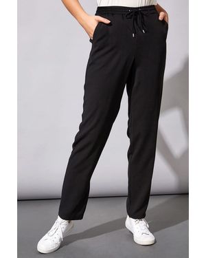 Roman Tapered Leg Joggers - Black