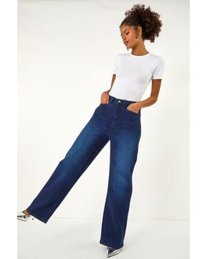 D.u.s.k Denim Stretch Wide Leg Jeans - Blue