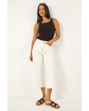 D.u.s.k High Waist Pocket Detail Culottes - Natural