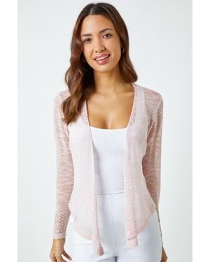 Roman Lightweight Knitted Shrug - White