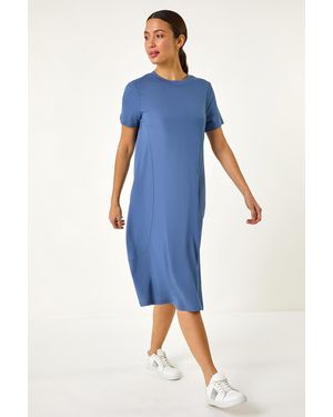 Roman Relaxed T-Shirt Jersey Dress - Blue